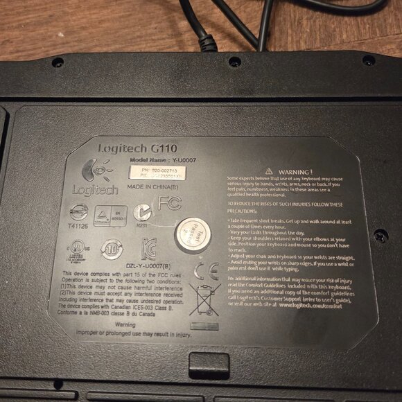 Logitech G110 Wired Keyboard - Black - Picture 3 of 4